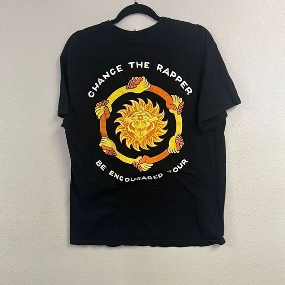 Gildan Black Courage Chance The Rapper‎ Be Encouraged 2017 Tour Band Tee Large - Picture 5 of 5